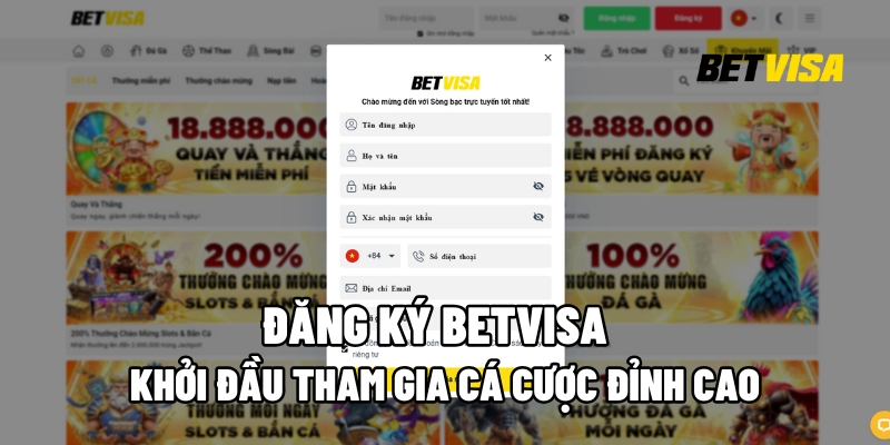 đăng ký Betvisa